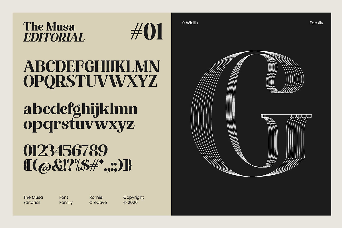The Musa Editorial | 18 Font Files, a Serif Font by Romiecreative (Photo 6 of 12)