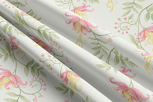 Gloriosa Seamless Patterns & Element