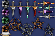 Crystal Magic, Dark clip art set., a Seasonal Illustration by Happy Sloth Graphics (Thumbnail 8 of 18)