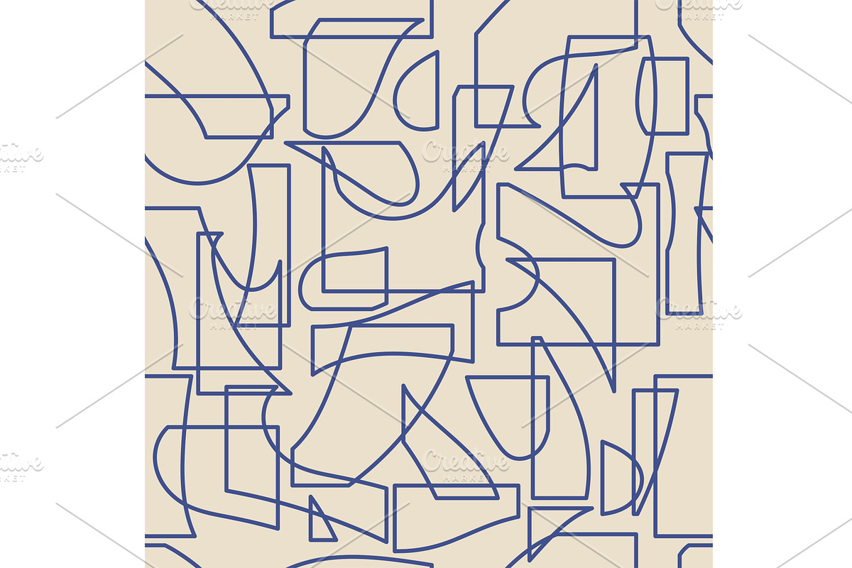 Trendy seamless pattern with, an Illustration by C Design Studio