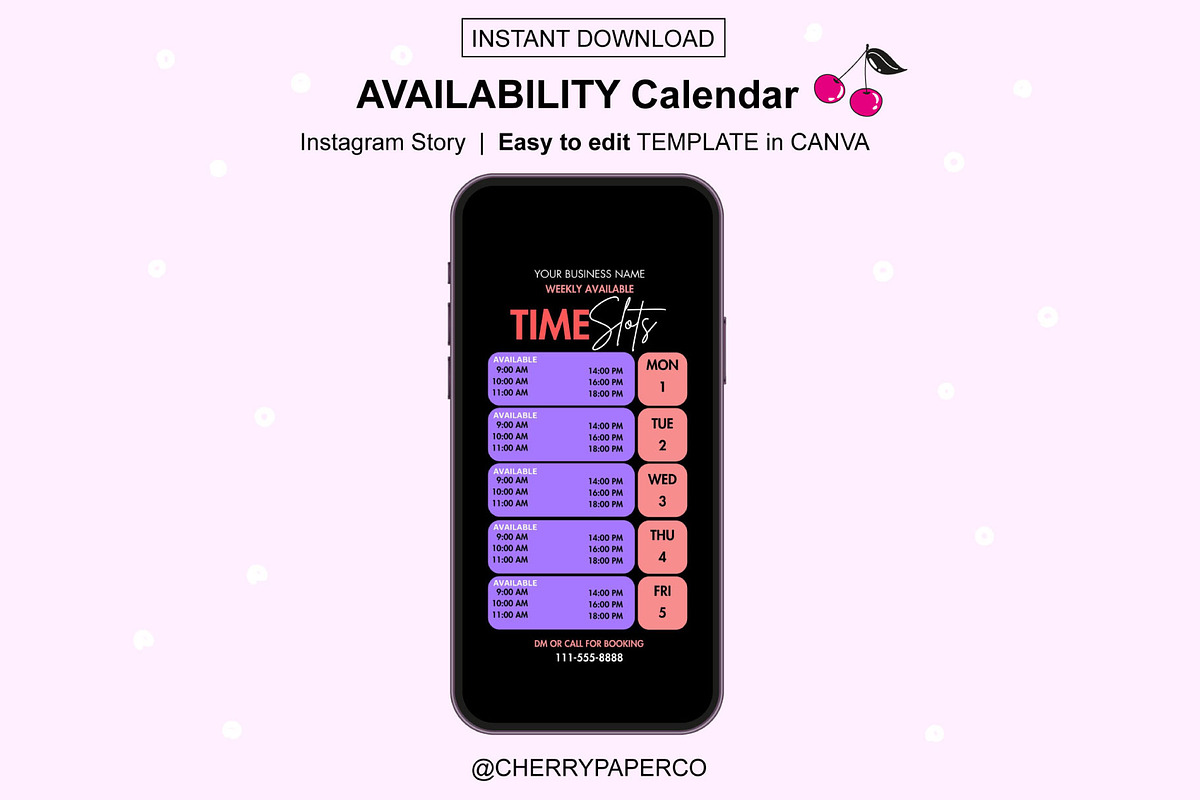 Instagram Story Canva Template, a Social Media Template by Cherry Paper Co (Photo 2 of 3)
