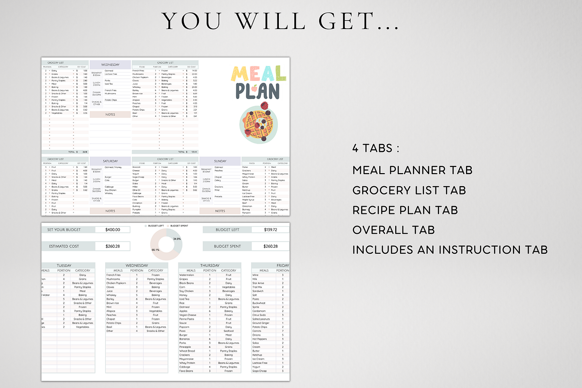 Minimalist Weekly Meal Planner, a Templates & Theme by BRANDcontent (Photo 6 of 8)