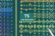 Linear brushes patterns Procreate, a Brush Add-On by Graphics Resources (Thumbnail 5 of 15)