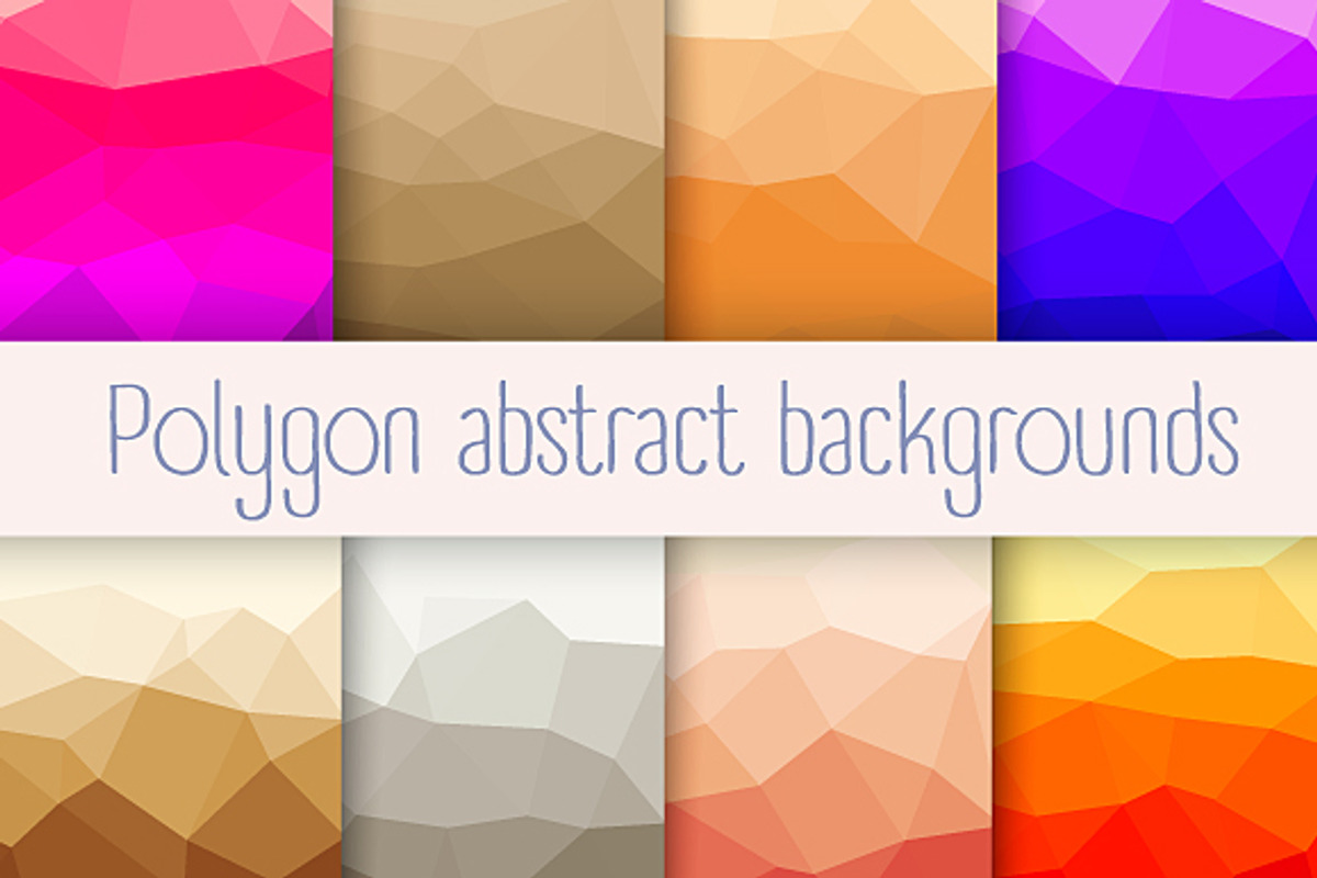 Polygon backgrounds JPG and PNG, a Pattern Graphic by AlexZeL (Photo 1 of 8)