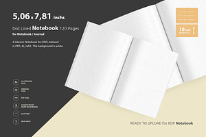 Dot Lined Notebook 10mm - 5.06x7.81