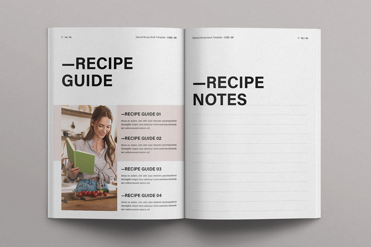 Recipe Book Brochure Template, a Brochure Template by E-Type (Photo 6 of 7)