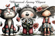 Whimsical Spring Clipart, an Illustration by Craft Nest (Thumbnail 1 of 11)