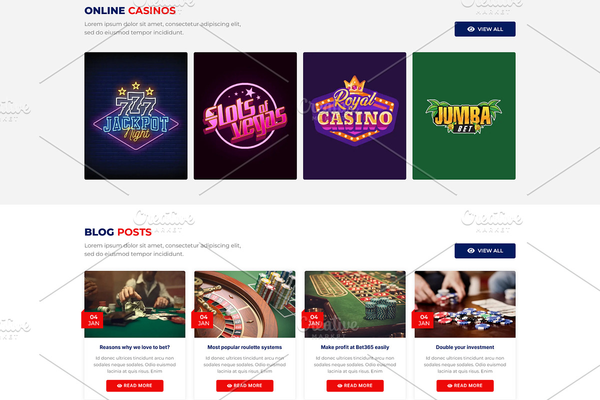 Online Casino & Betting Template, a WordPress Template by HasnainDEV (Photo 6 of 6)