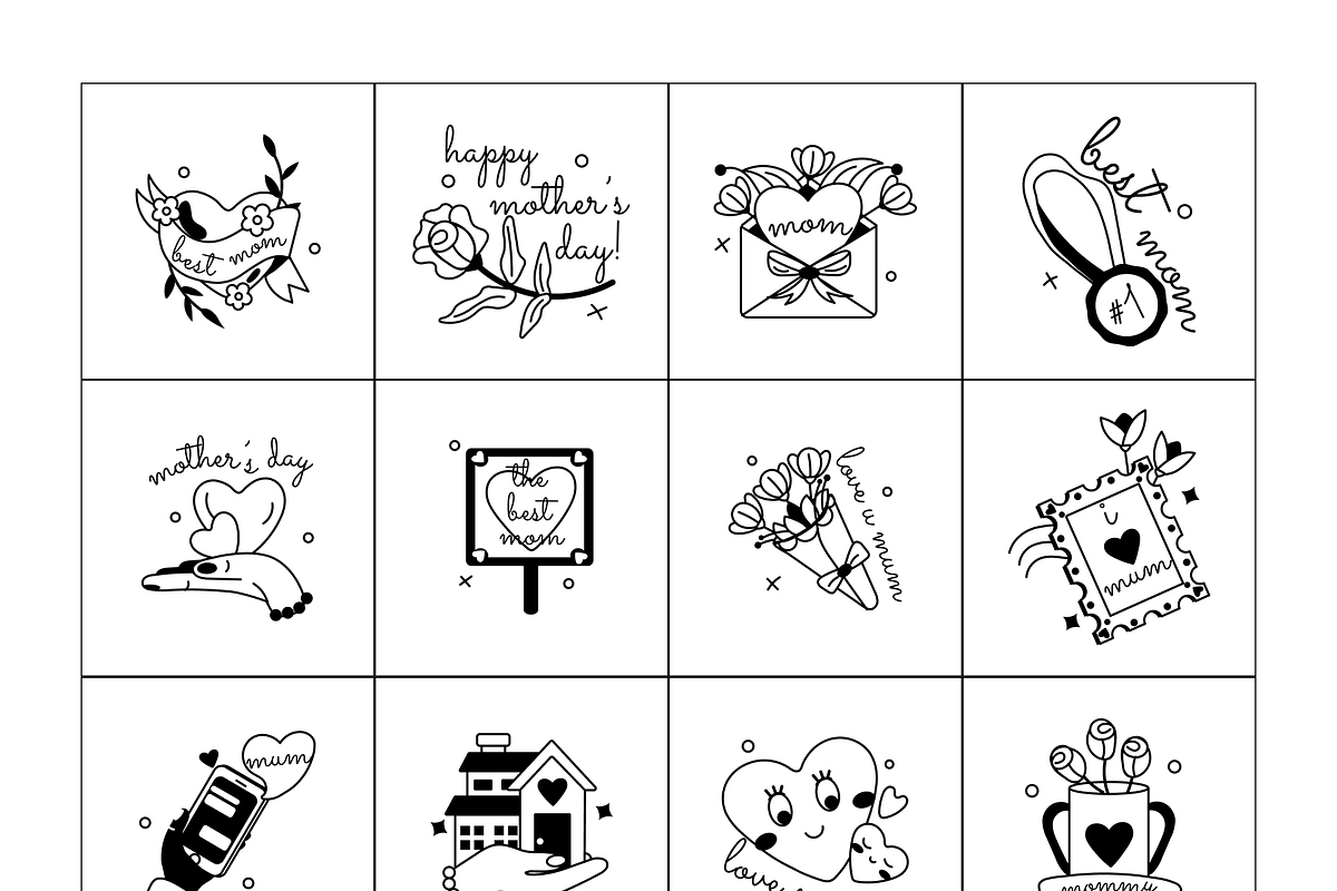 Happy Mother's Day Stickers, an Emoji Icon by Prosymbols (Photo 9 of 11)