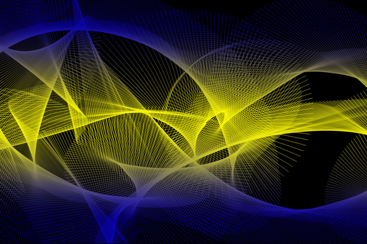 Yellow Circle with Blue Background, a Wallpaper Graphic by NJ Himel (Photo 6 of 11)