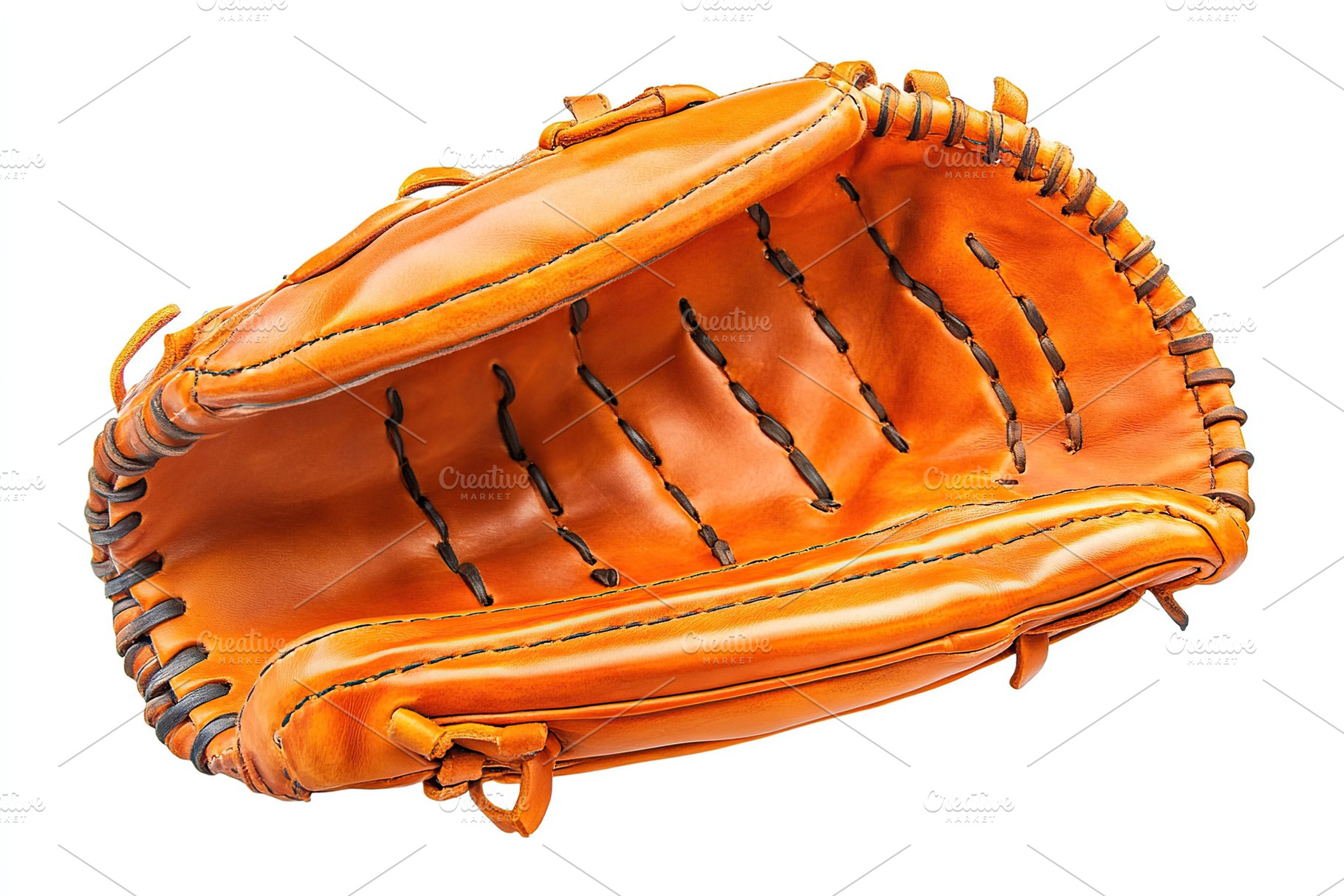 Brown leather baseball glove isolated on white background, a Sports & Recreation Photo by AlyaAnd