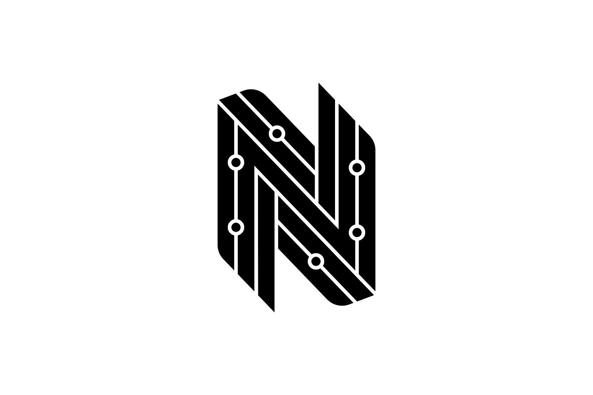 Letter N With Dots Logo, a Branding & Logo Template by Buqancreative (Photo 1 of 2)