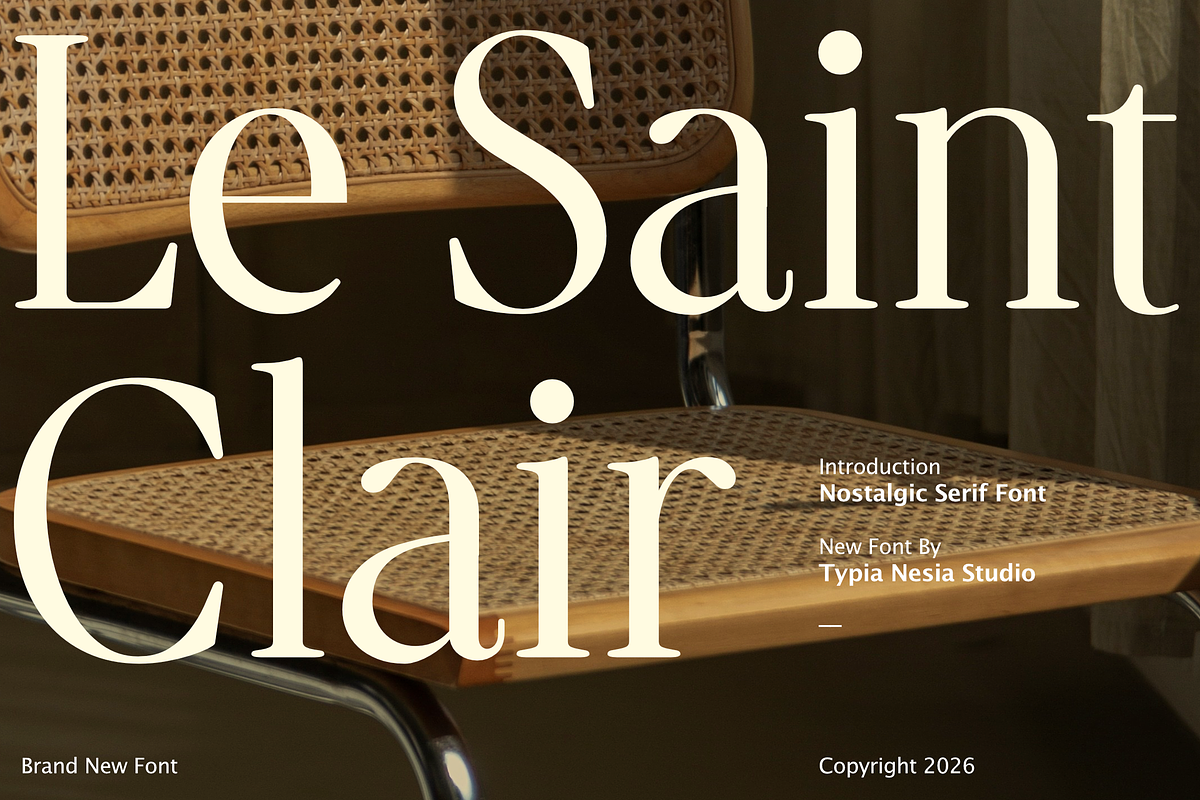 Le Saint Clair - Beauty Nostalgic, a Serif Font by Typia Nesia (Photo 1 of 12)