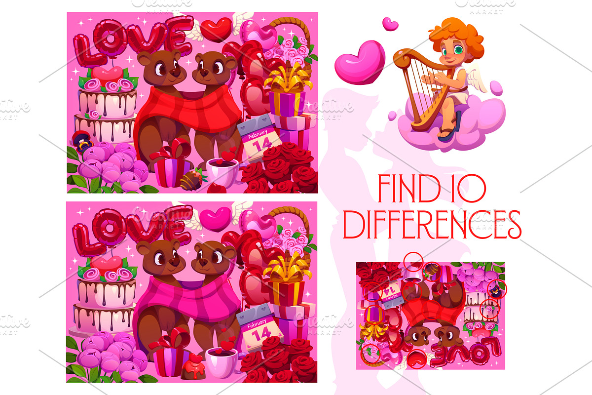 Find ten differences, a Seasonal Illustration by Vector Tradition