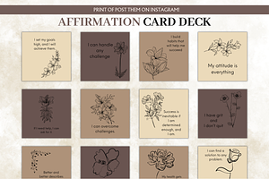 Affirmation Card Deck Template