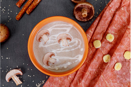 Closeup of a bowl of homemade of, a Food & Drink Photo by Ungvar Studio