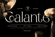 Galante Branding Luxury Font Family, a Serif Font by Sensatype (Thumbnail 1 of 21)