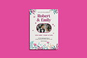Simply Floral Wedding Invitation, an Invitation Template by iDoodle Studio (Thumbnail 2 of 4)