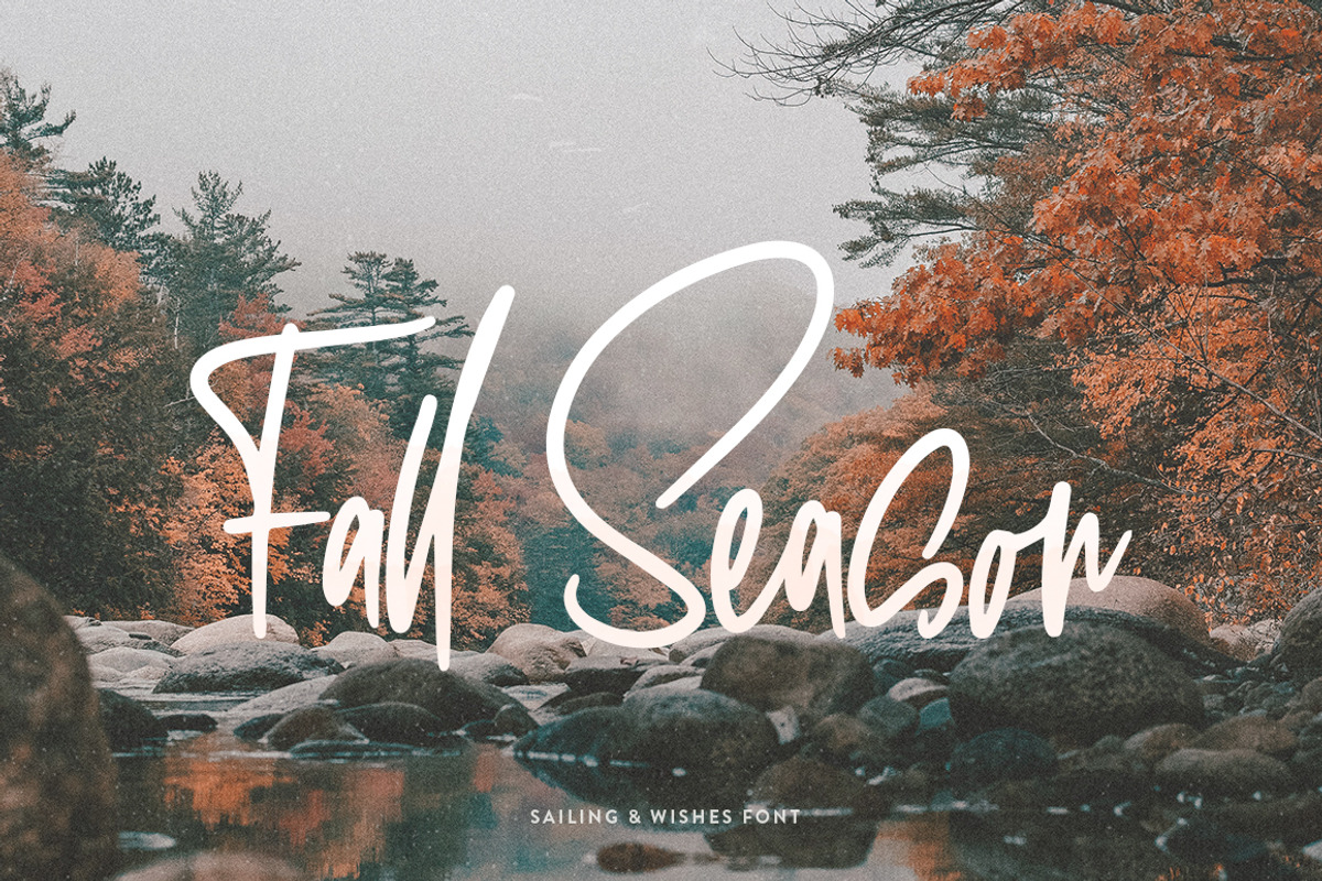 Sailing & Wishes Script Font preview 3