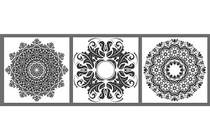 Vintage Big Set of Round Vector, an Illustration by FineArtStudio