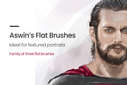 Flat Portrait Brushes for Procreate, a Brush Add-On by Aswin Menon (Thumbnail 1 of 5)
