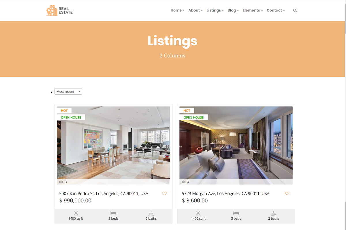 Real Estate WordPress Theme, a WordPress Template by Visualmodo (Photo 7 of 11)