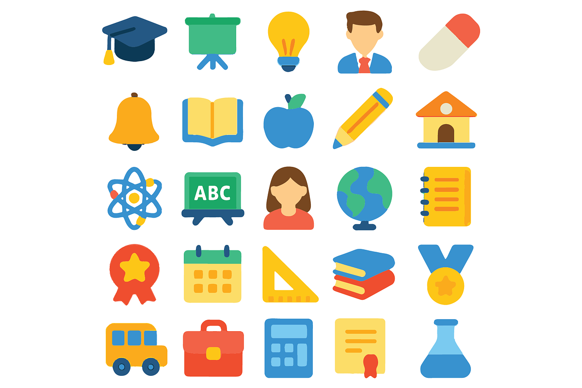 Education and School Icon Pack, an Object Graphic by RT Studio