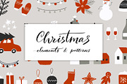 Christmas Elements & Patterns, a Decorative Illustration by mejorana (Thumbnail 1 of 3)
