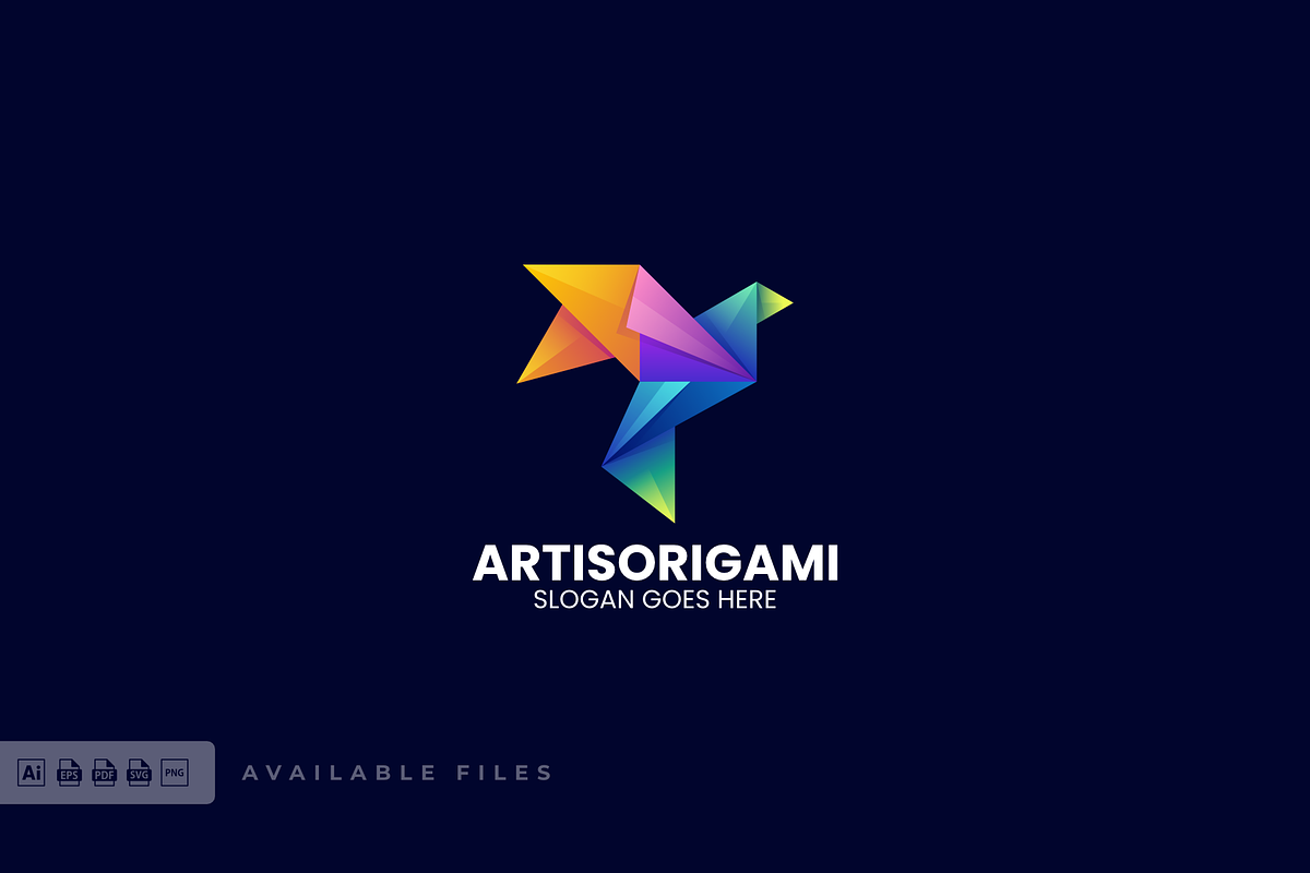 Bird Origami Gradient Colorful Logo, a Branding & Logo Template by ivan_artnivora