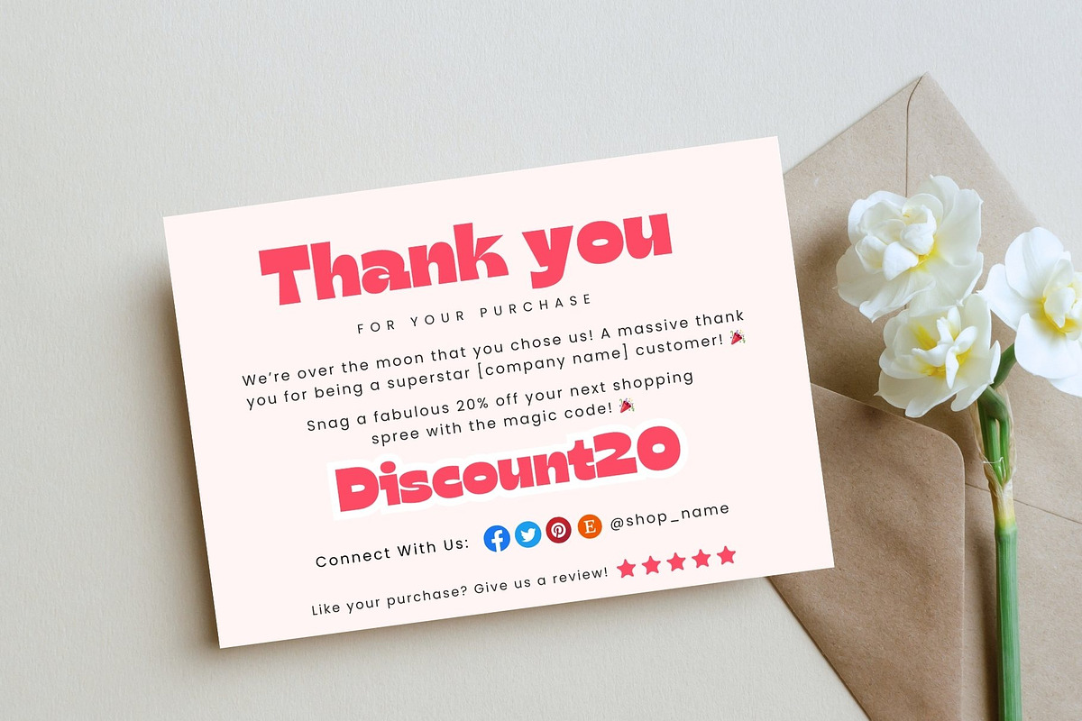 Elegant Thank You Card Template, a Card Template by Elegant_Studio44 (Photo 9 of 11)