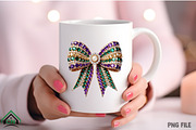 Mardi Gras Rhinestone Bow PNG, an Illustration by Craft Nest (Thumbnail 2 of 4)