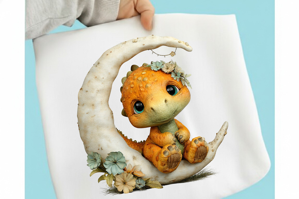 Whimsical Dinosaur Clipart, a Seasonal Illustration by designcity5 (Photo 3 of 5)
