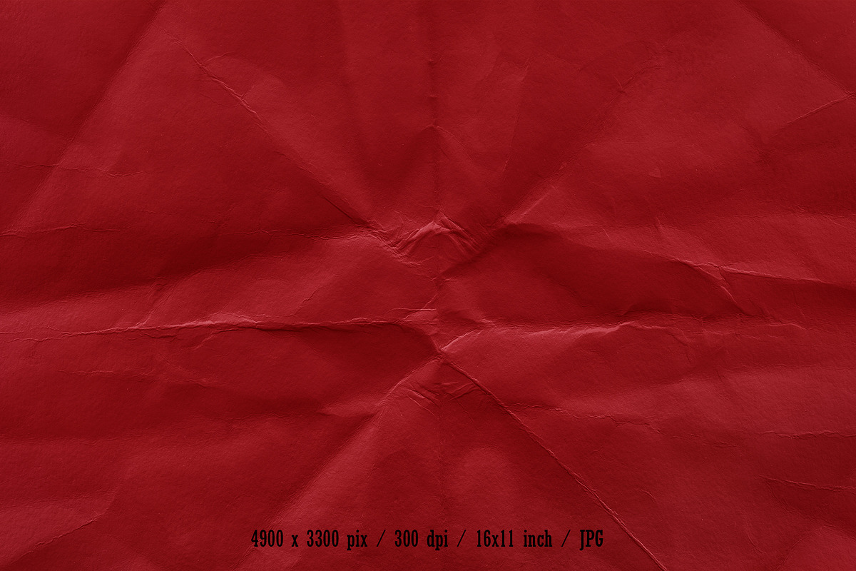 Red Crushed Paper Textures, a Texture Graphic by graphic7 (Photo 3 of 21)