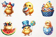 4th Of July Cute Chick Sublimation, an Animal Illustration by RobertsArt (Thumbnail 5 of 7)