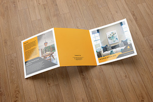 Square Trifold Interior Brochure