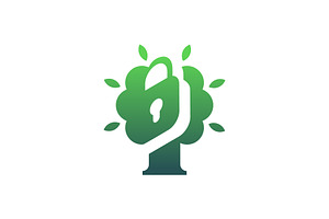 modern and elegant tree padlock logo, a Branding & Logo Template by Rasagama Studio