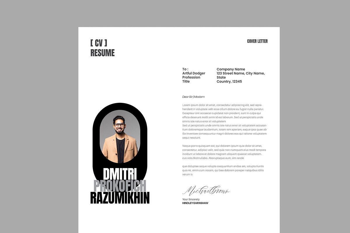 Professional Resume and Cover Letter