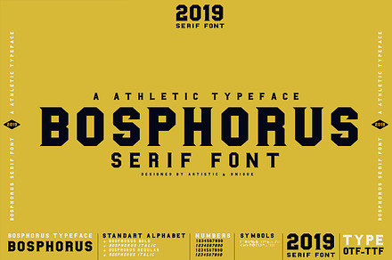 BOSPHORUS Serif font, a Serif Font by Artistic & Unique