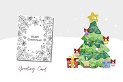 Advent Calendar Coloring Book, a Seasonal Illustration by ChristinaDesigns (Thumbnail 4 of 8)