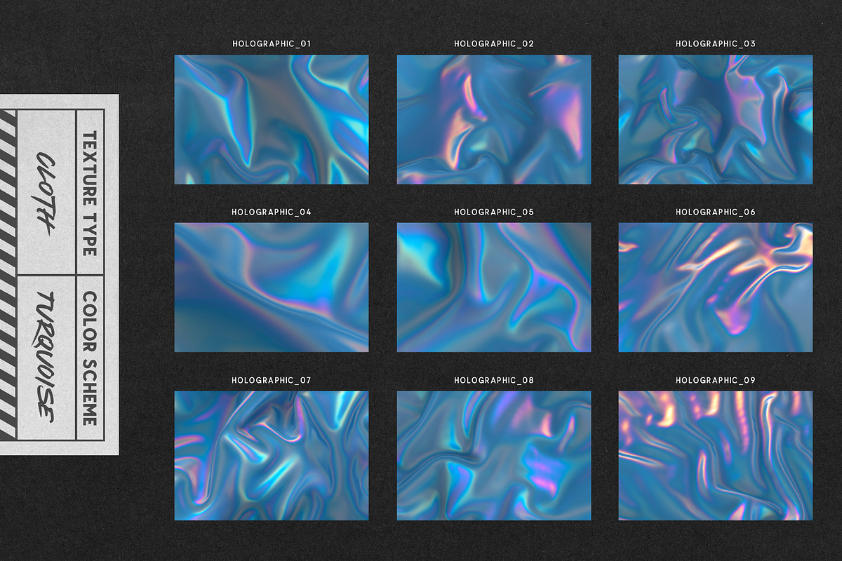 Holographic Backgrounds Collection, a Texture Graphic by MiksKS (Photo 7 of 12)