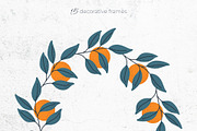 Orange Cliparts, Frames & Patterns, a Decorative Illustration by Panna Limon Store (Thumbnail 7 of 11)