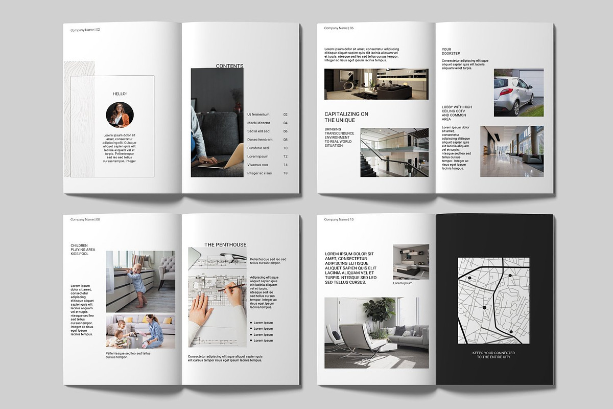 Minimal Real Estate Brochure, a Brochure Template by retrographix (Photo 3 of 4)
