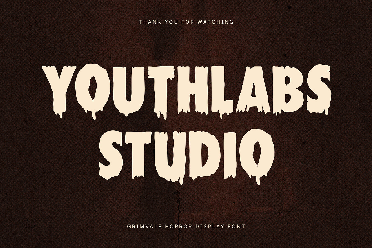 Grimvale - Bold Horror Display Font, a Sans Serif Font by Youthlabs Studio (Photo 12 of 12)