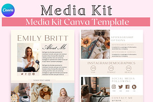 Media Kit Canva Template, a Brochure Template by TimCanvaTemplate