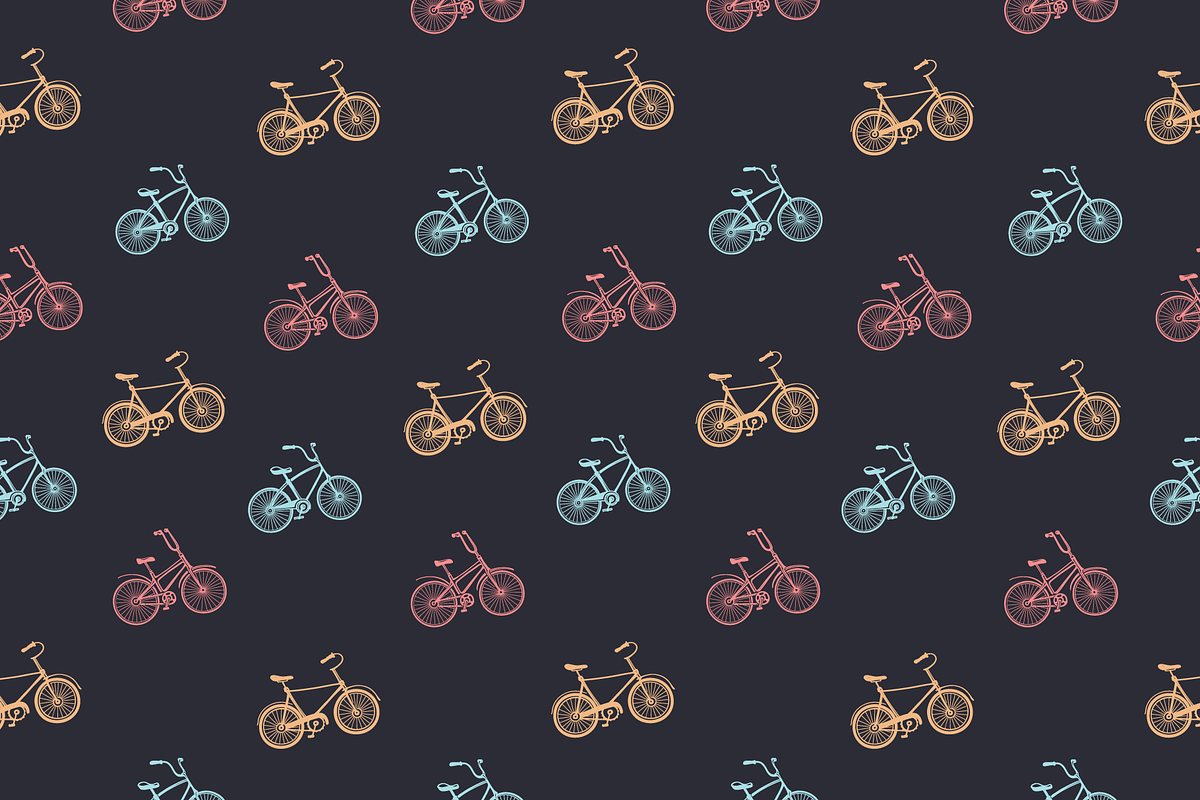 Bicycles & Promenade Vector Drawings, a Decorative Illustration by Adiemus (Photo 7 of 10)