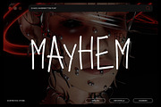 Mayhem - Handwritten Font, a Font by saintricchi (Thumbnail 1 of 6)