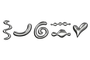 Chrome liquid y2k shape 3d render, an Object 3D Model by YuliiaOsadcha