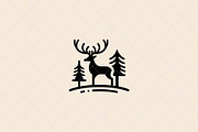 Minimalist Deer Emblem Elk, an Animal Illustration by Vectorium Studio (Thumbnail 2 of 4)