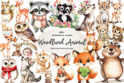 Cute Little Animal Clipart, Woodland, an Illustration by CreationArt (Thumbnail 1 of 5)