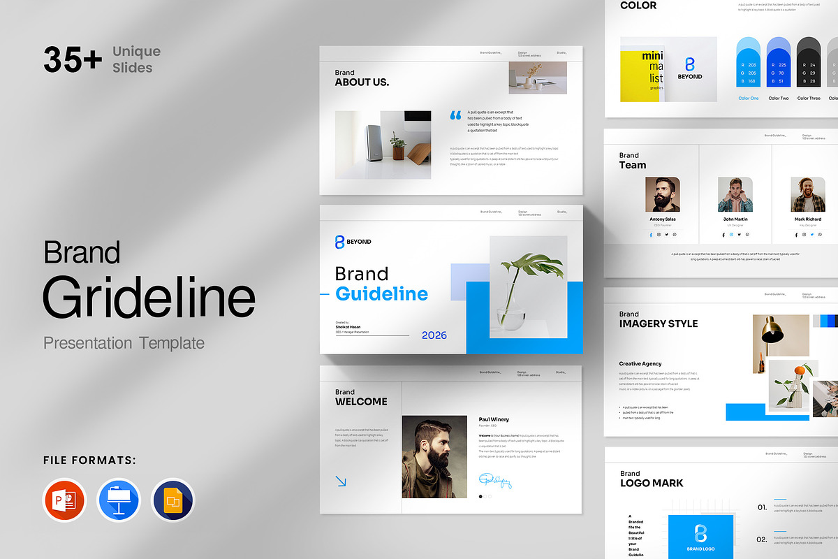 Brand Gridline Presentation Template, a Presentation Template by GenerousArt (Photo 1 of 7)